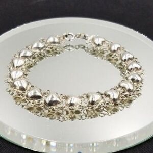 Sterling silver heart bracelet